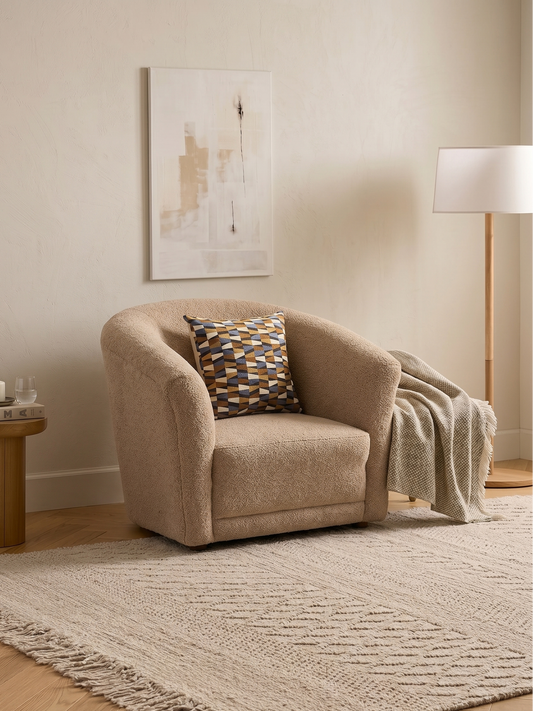 Sillón Cloe de 38" - Bouclé Color Arena