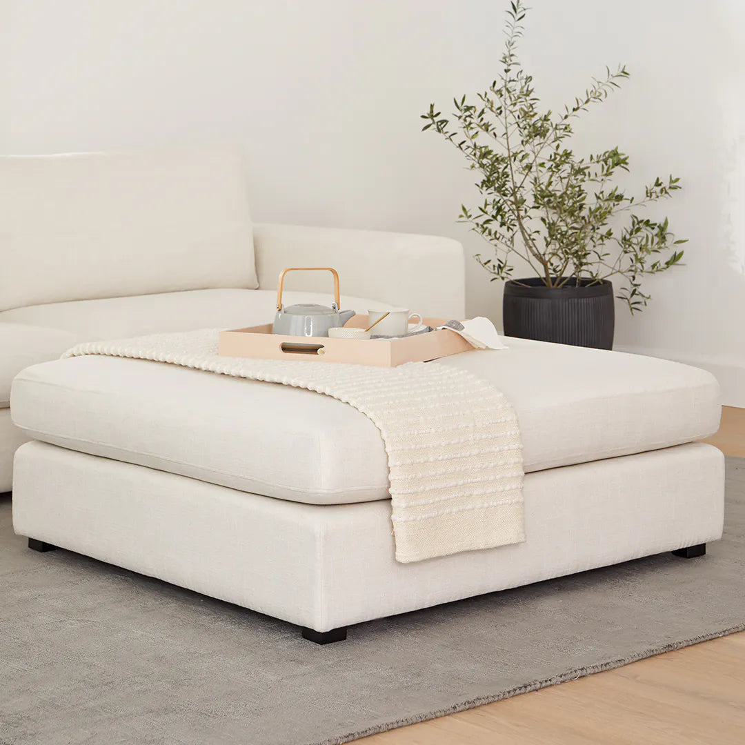 Otomano Modular de 45" - Blanco cuarzo