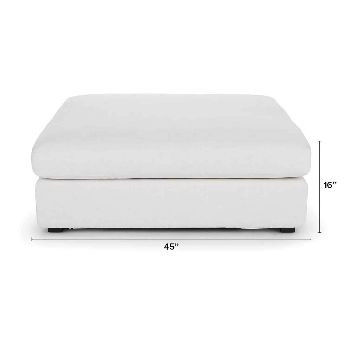 Otomano Modular de 45" - Blanco cuarzo