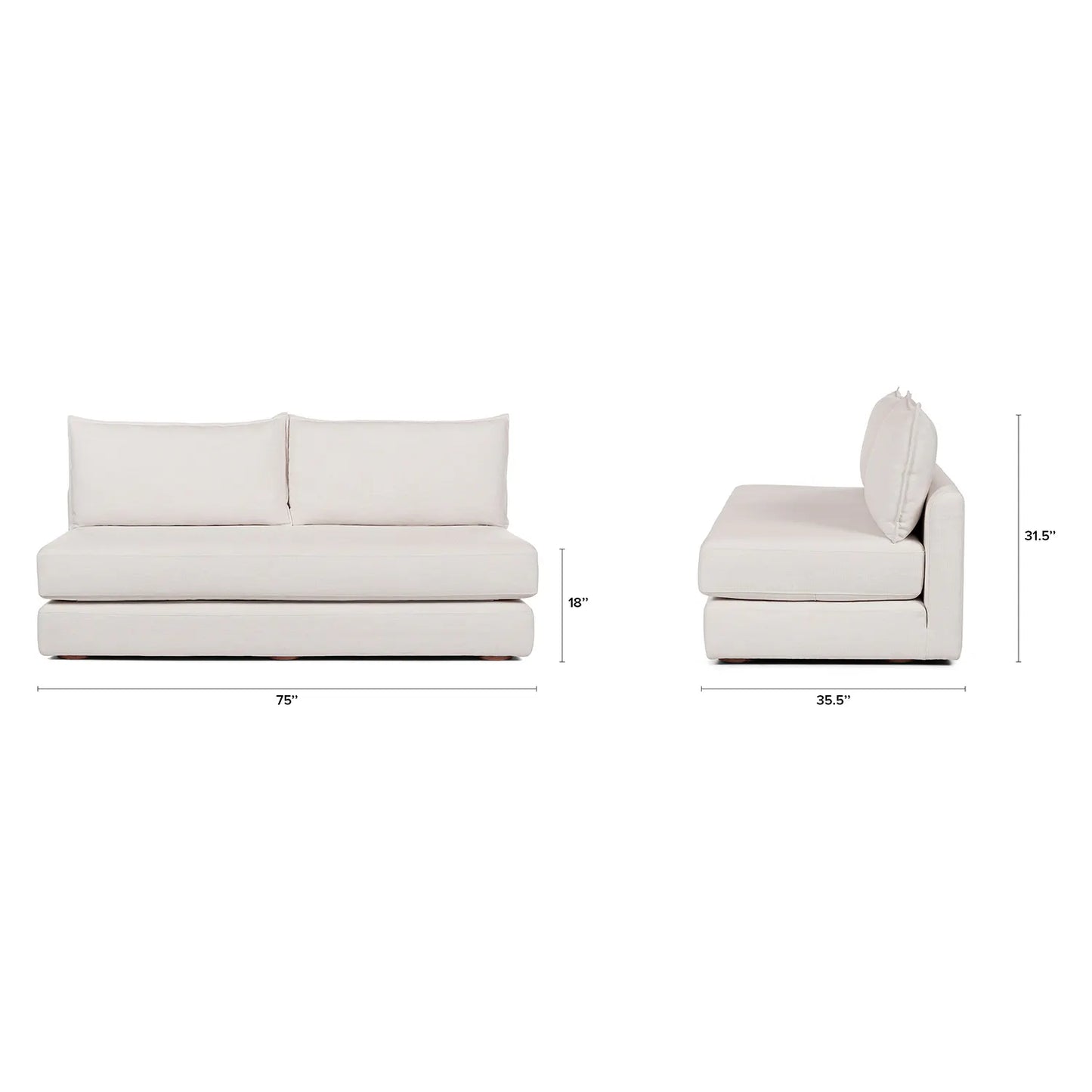 Sofá cama Altara de 190 cm (75") - Blanco vintage