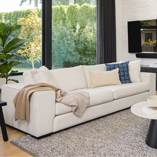 Sofá Sitka de 99" - Blanco cuarzo