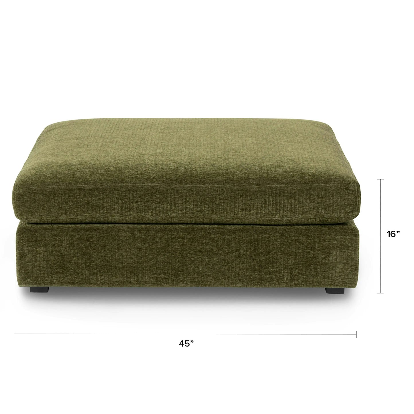 Otomana Beta de 45" - Verde ciprés