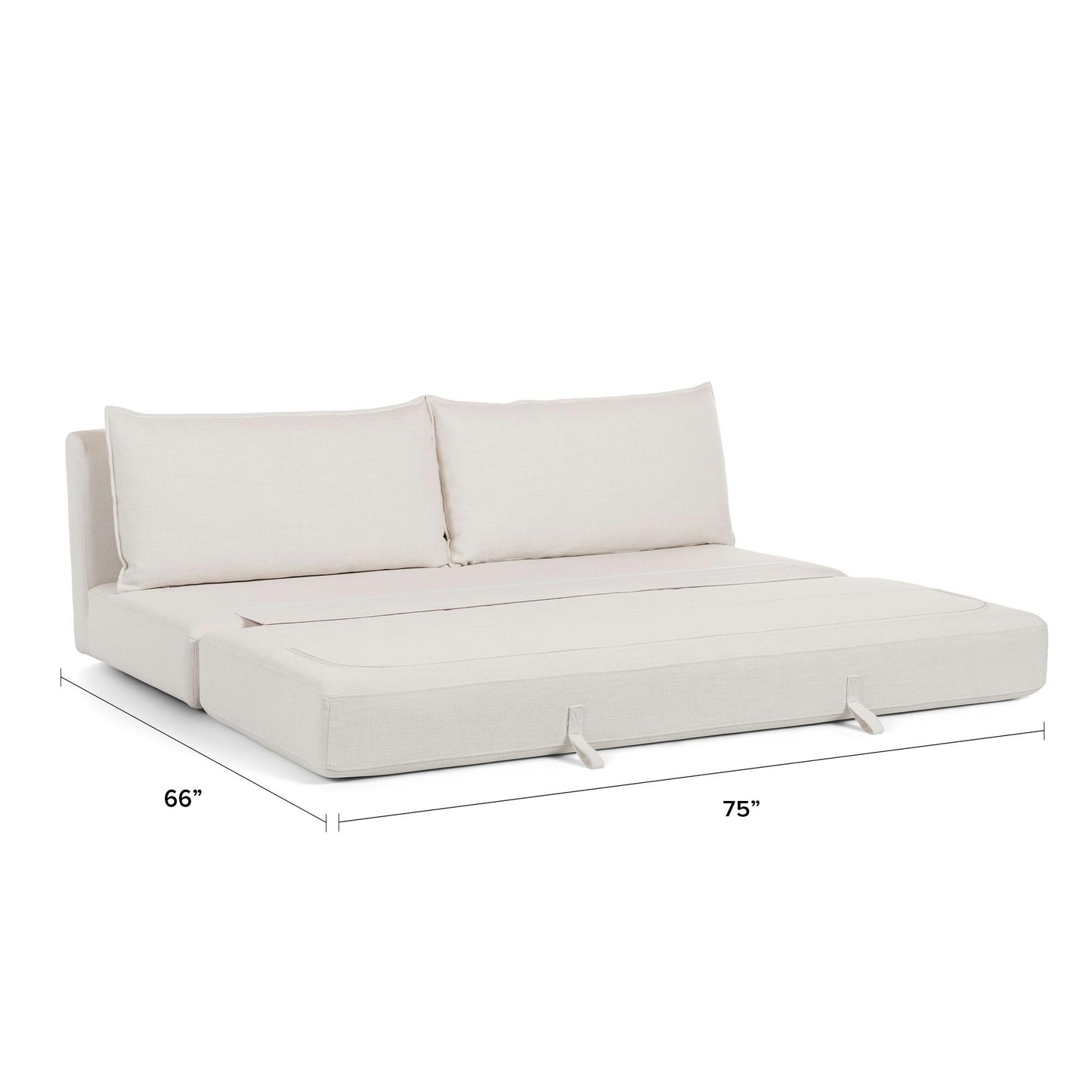 Sofá cama Altara de 190 cm (75") - Blanco vintage