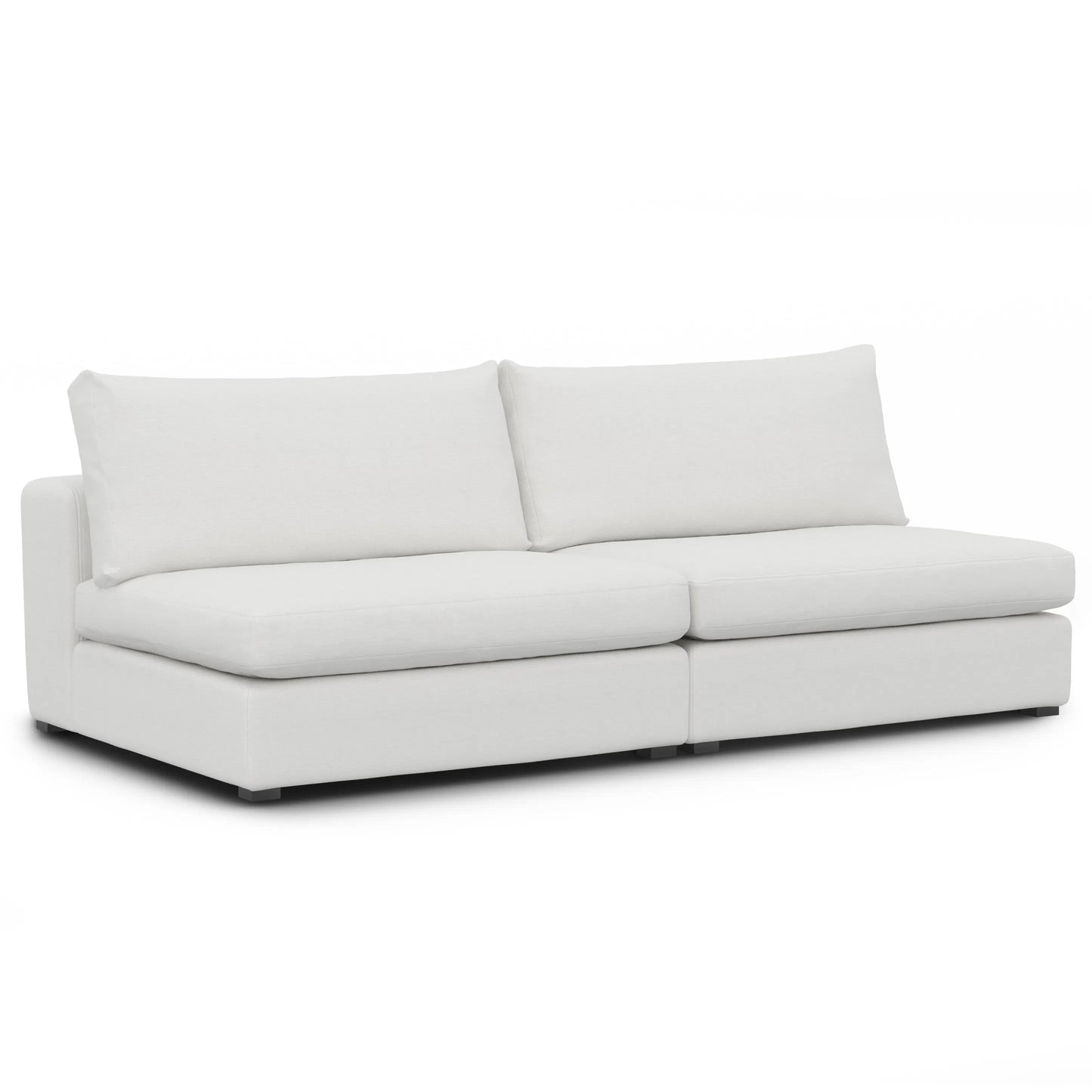 Sofá modular sin brazos Beta de 79 - Blanco cuarzo