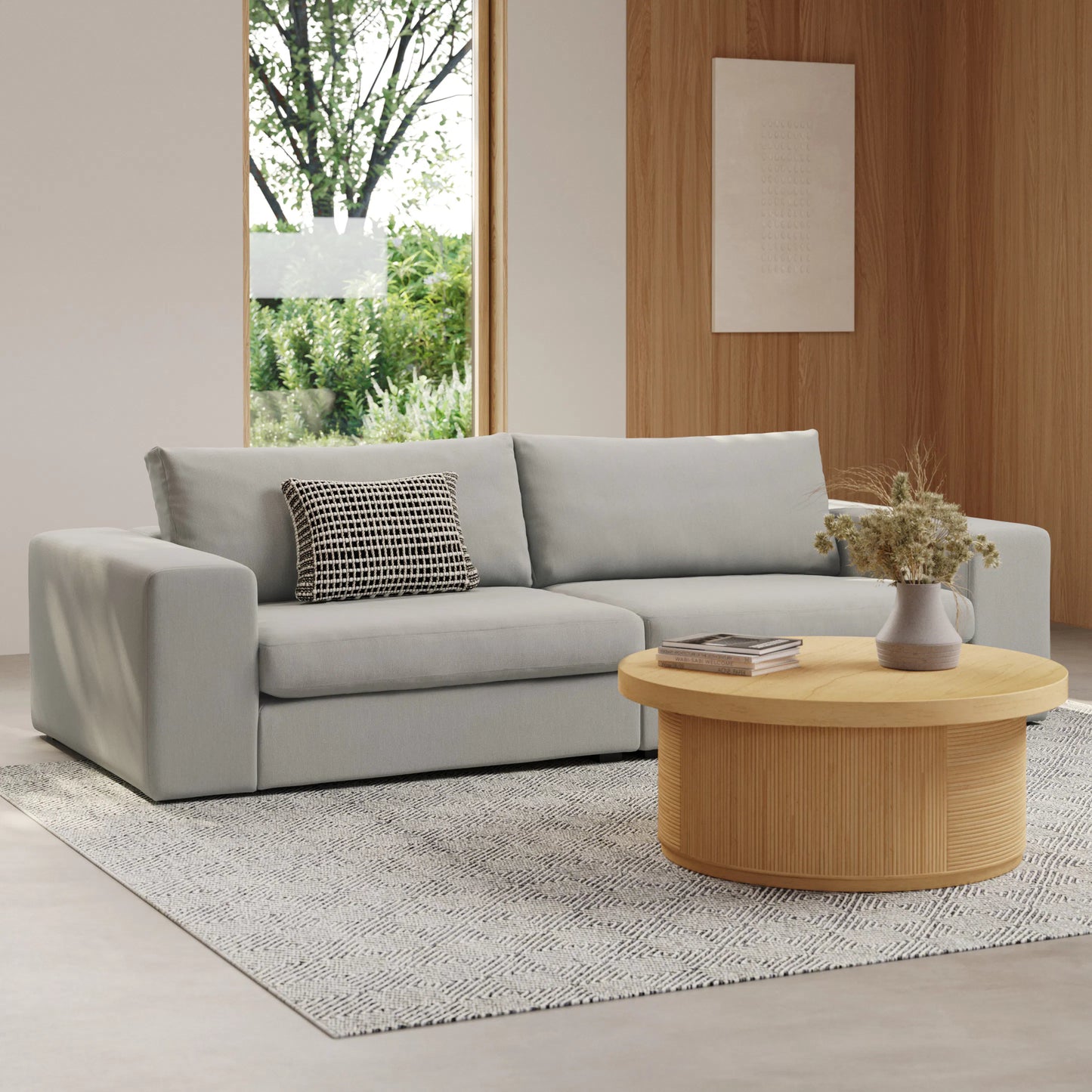 Sofá modular Flexi de 98" - Blanco cuarzo