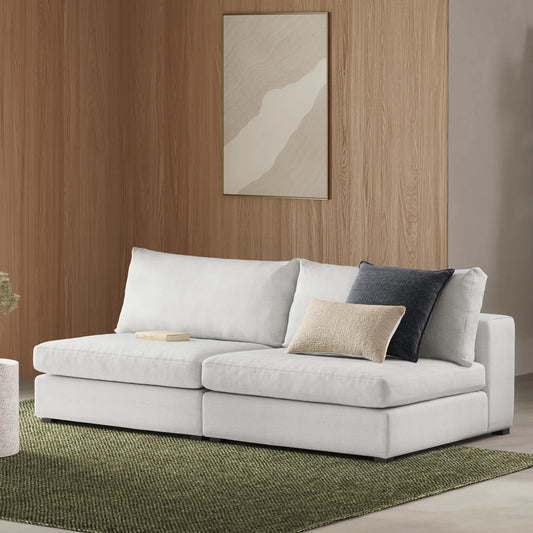 Sofá modular sin brazos Beta de 79 - Blanco cuarzo