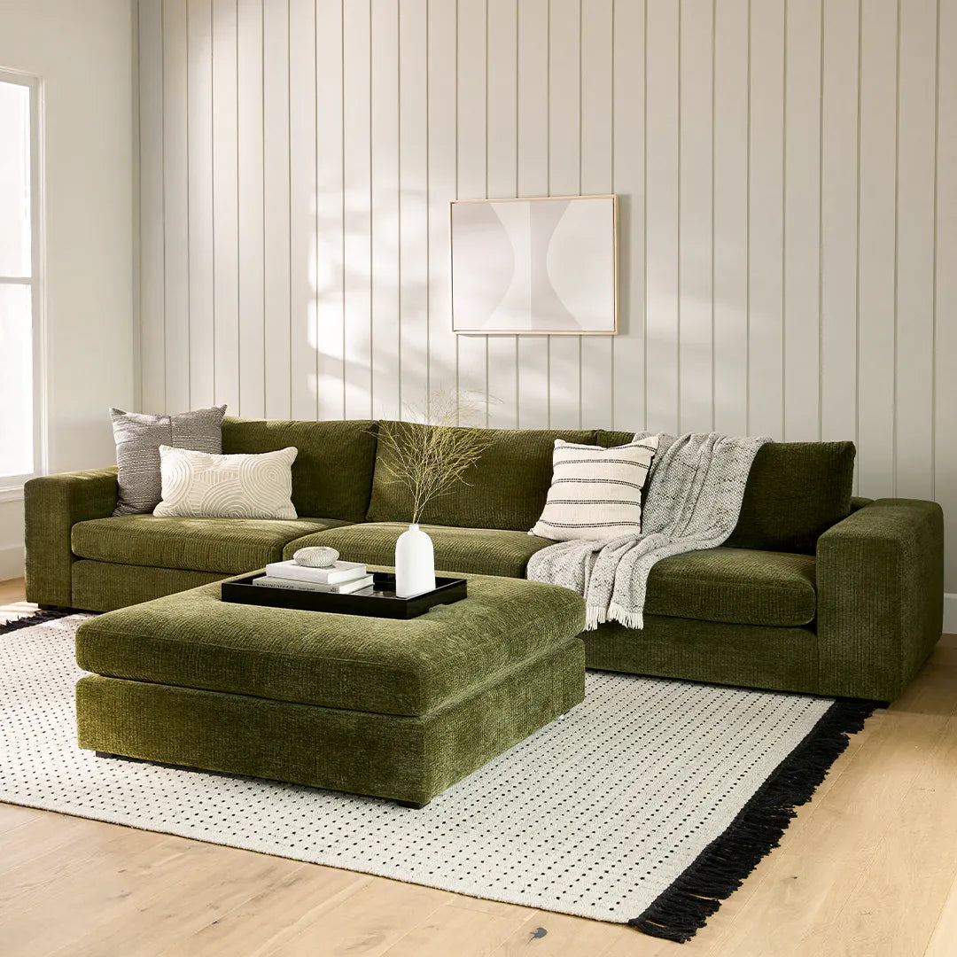 Otomana Beta de 45" - Verde ciprés