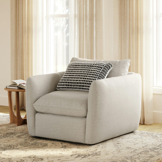 Sillón Leigh de 42" - Plata Marfil