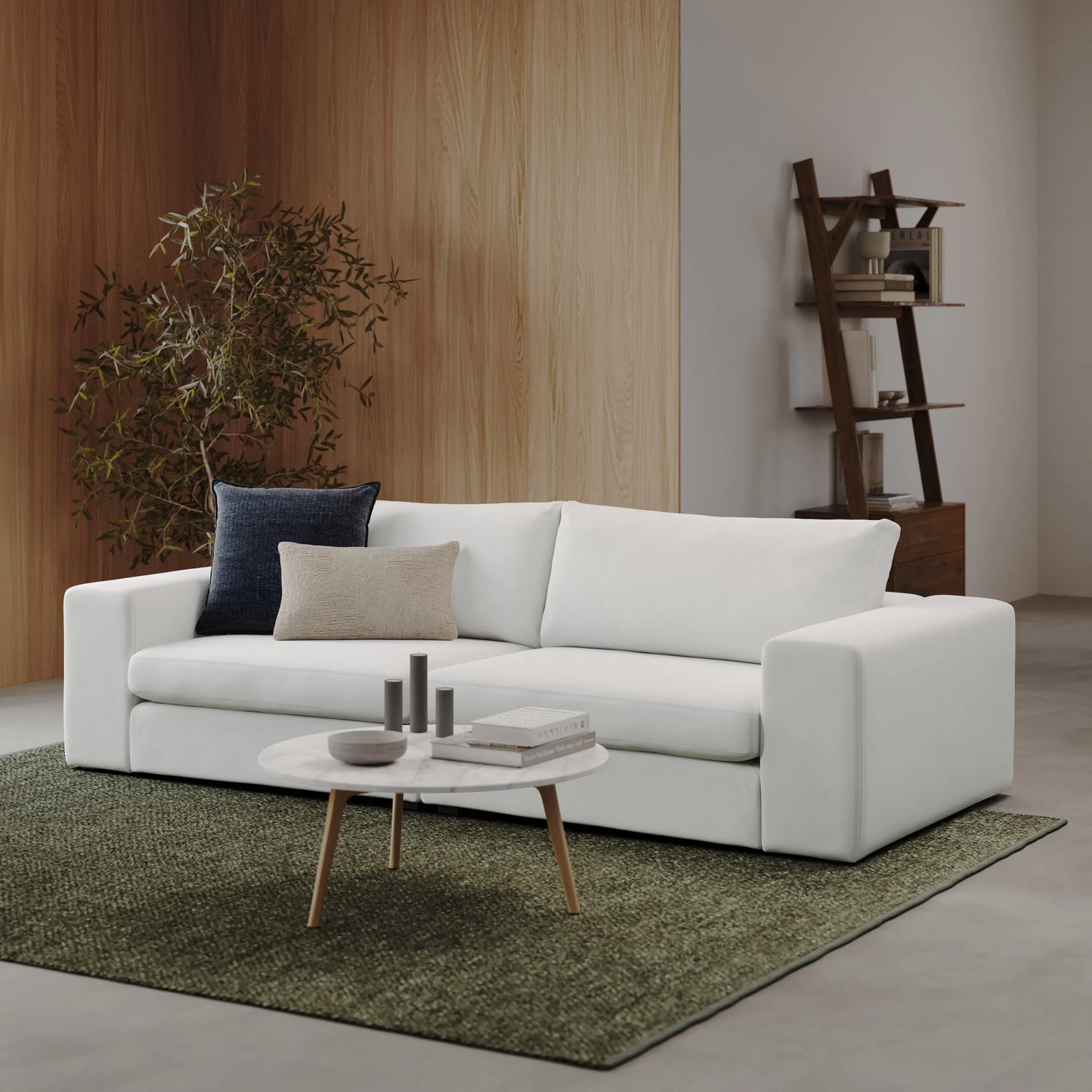 Sofá modular Flexi de 98" - Blanco cuarzo