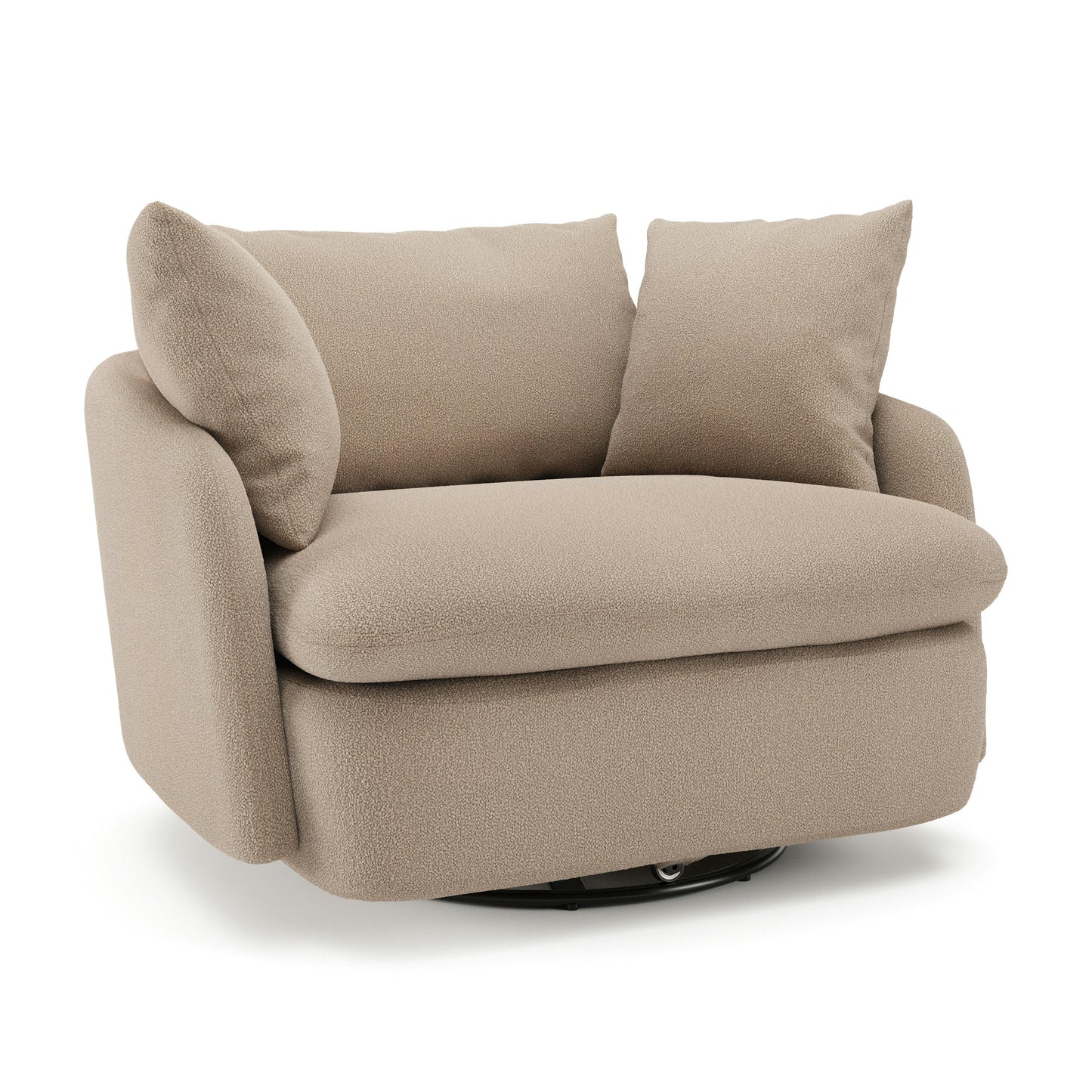 Sillón giratorio Leigh de 119 cm (47") - Lana color arena