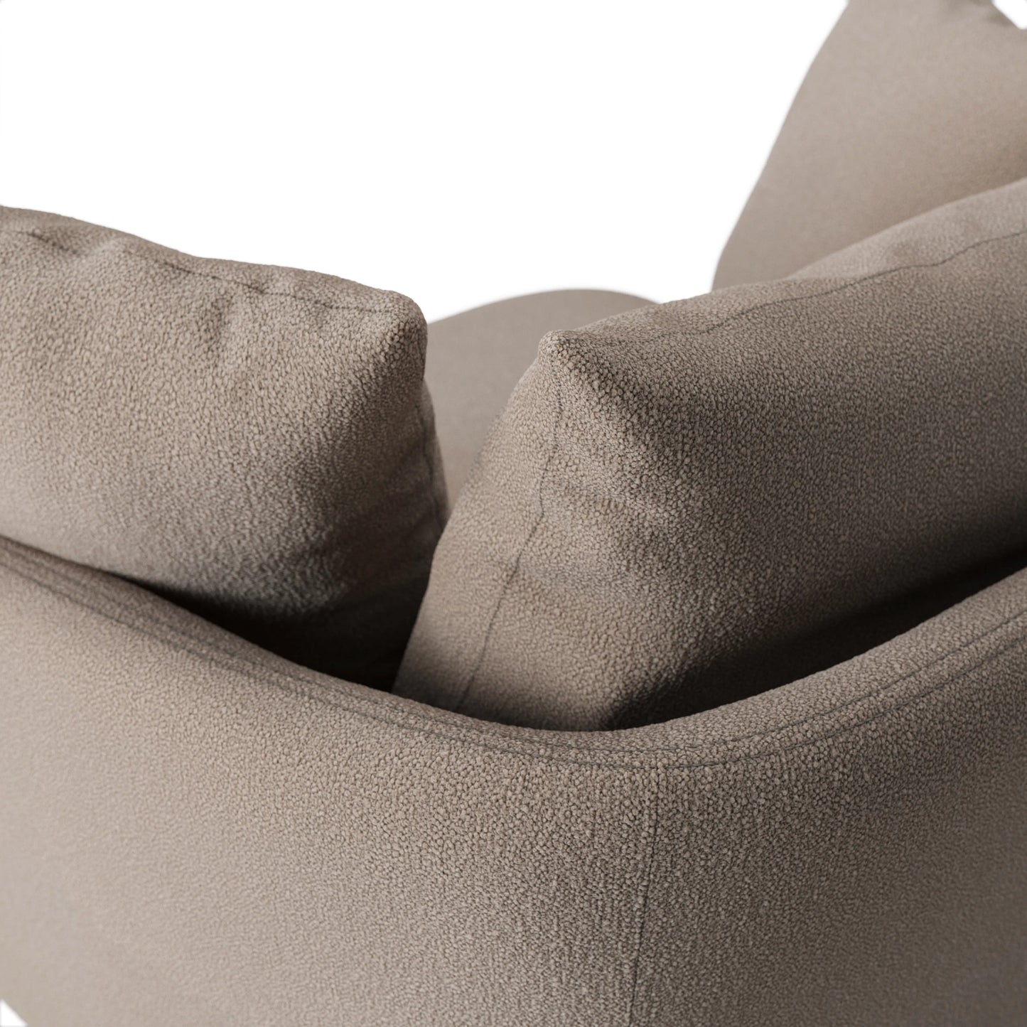 Sillón giratorio Leigh de 119 cm (47") - Lana color arena