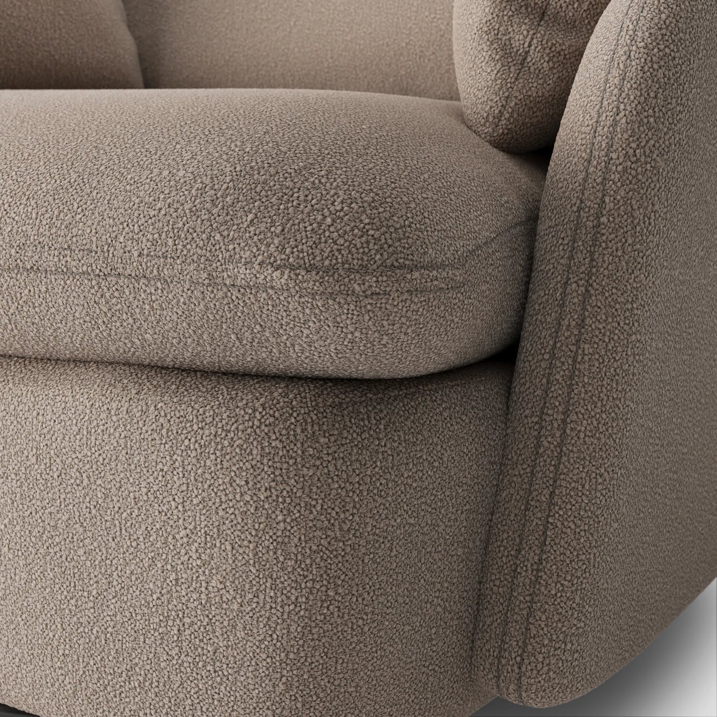 Sillón giratorio Leigh de 119 cm (47") - Lana color arena